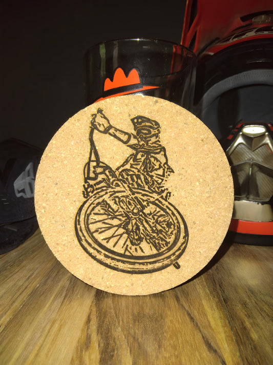 BMX Custom Style Cork Coaster - Front