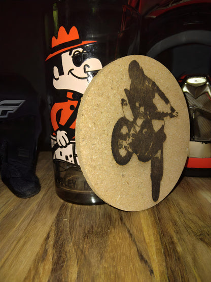 Whip MX Graphics Cork Coaster | Silhouette Art