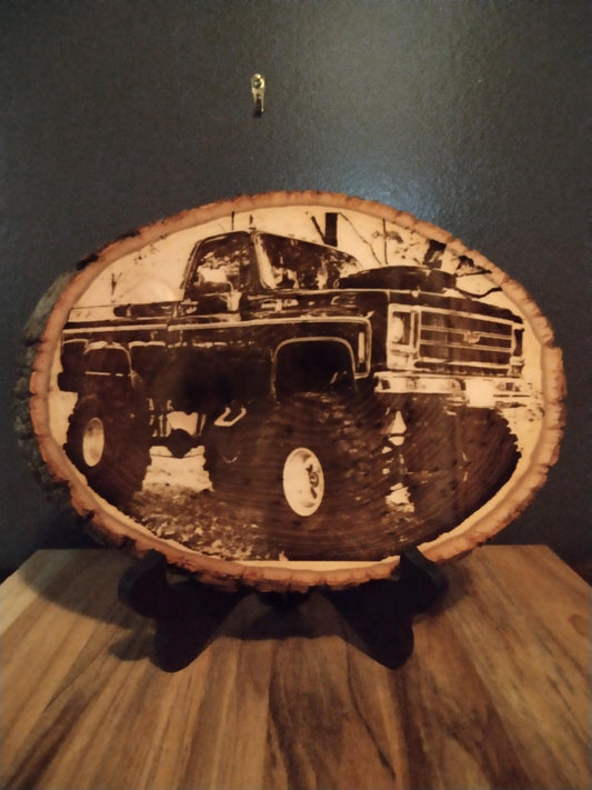 Custom Hotrod Laser Engraved Portrait Demo - Front