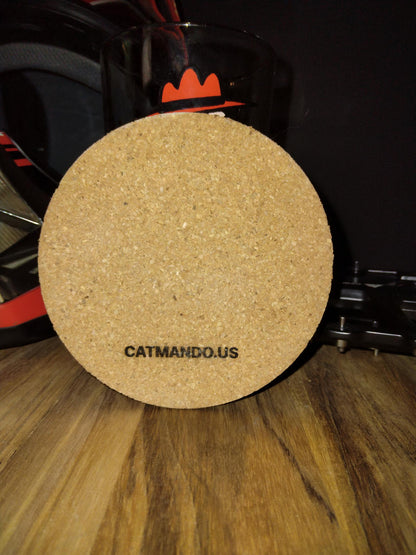 Custom BMX Artwork Racing Cork Coaster -  Back