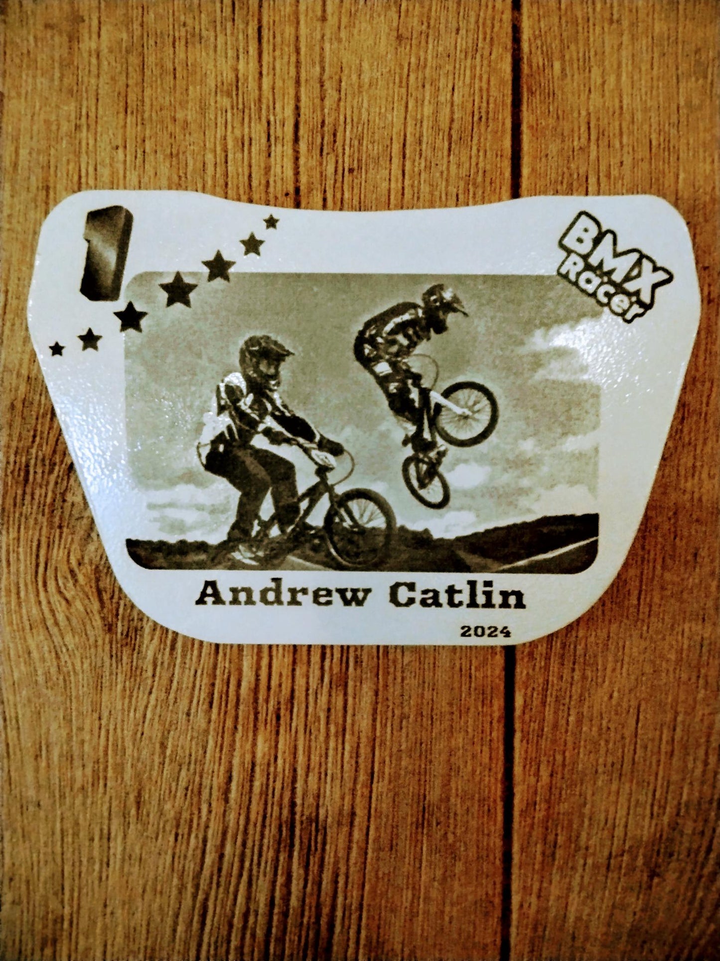 Custom BMX Laser Engraved BMX Number Plate -  Demo 3