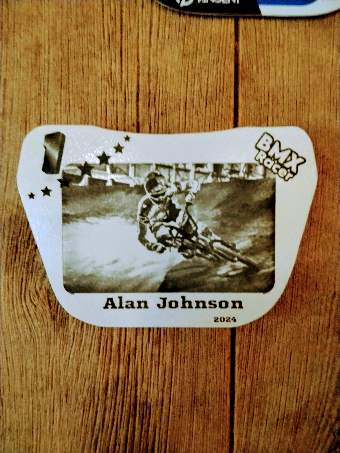 Custom BMX Laser Engraved BMX Number Plate -  Demo 2