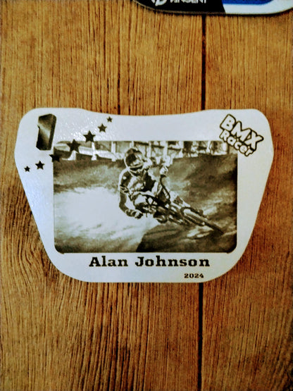 Custom BMX Laser Engraved BMX Number Plate -  Demo 2