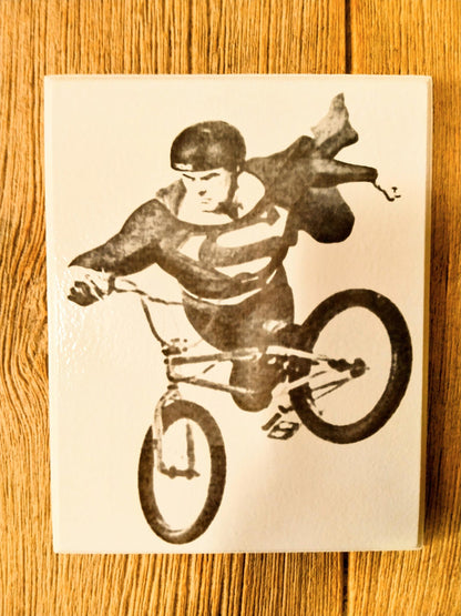 Superman BMX Laser Engraved Wall Decor Art| A Perfect BMX Gift Idea